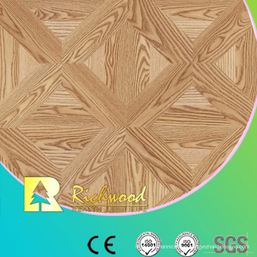 12.3mm Woodgrain Texture Walnut V-Grooved Sound Absorbing Laminbated Flooring